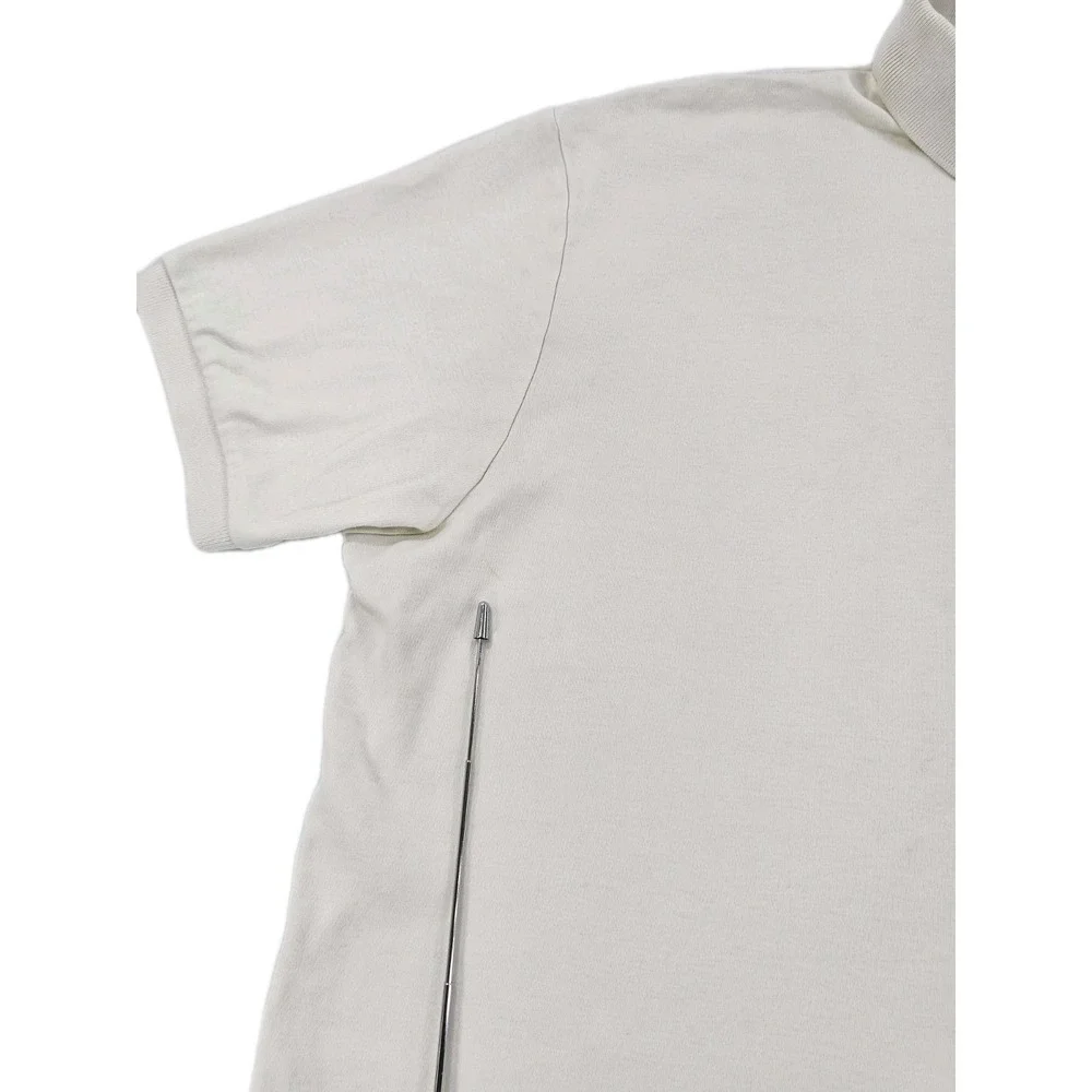 VTG Polo Ralph Lauren Mens XLarge Cream Short Sleeve Cotton Polo Shirt Pony Logo